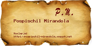 Pospischil Mirandola névjegykártya
